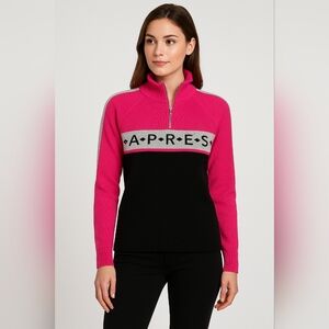 NILS Pink and Black Cowl Neck Sweater